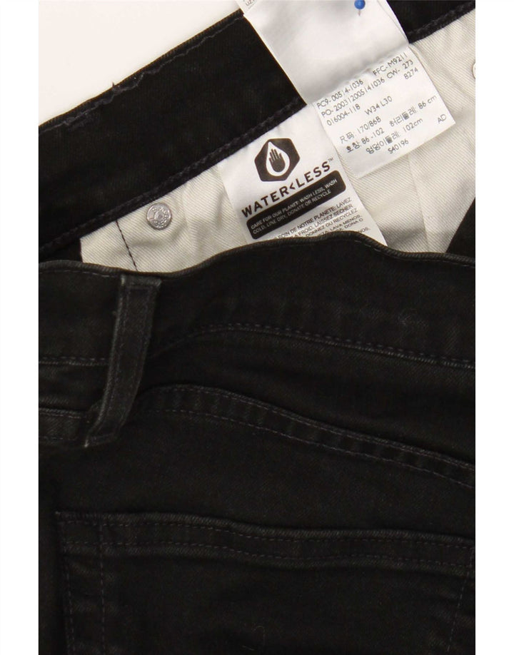 Levi's Straight Jeans til mænd W34 L30 sort bomuld
