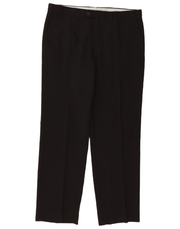 Marks & Spencer Straight Suit Bukser til mænd W36 L31 Sort polyester