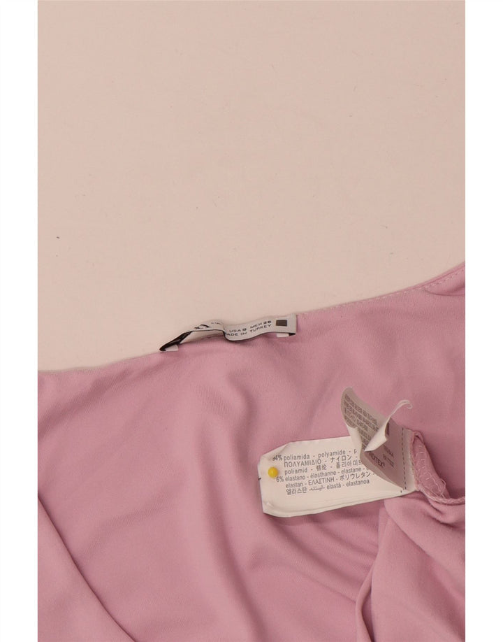 Zara Damevest Top UK 10 Lille Pink Polyamid