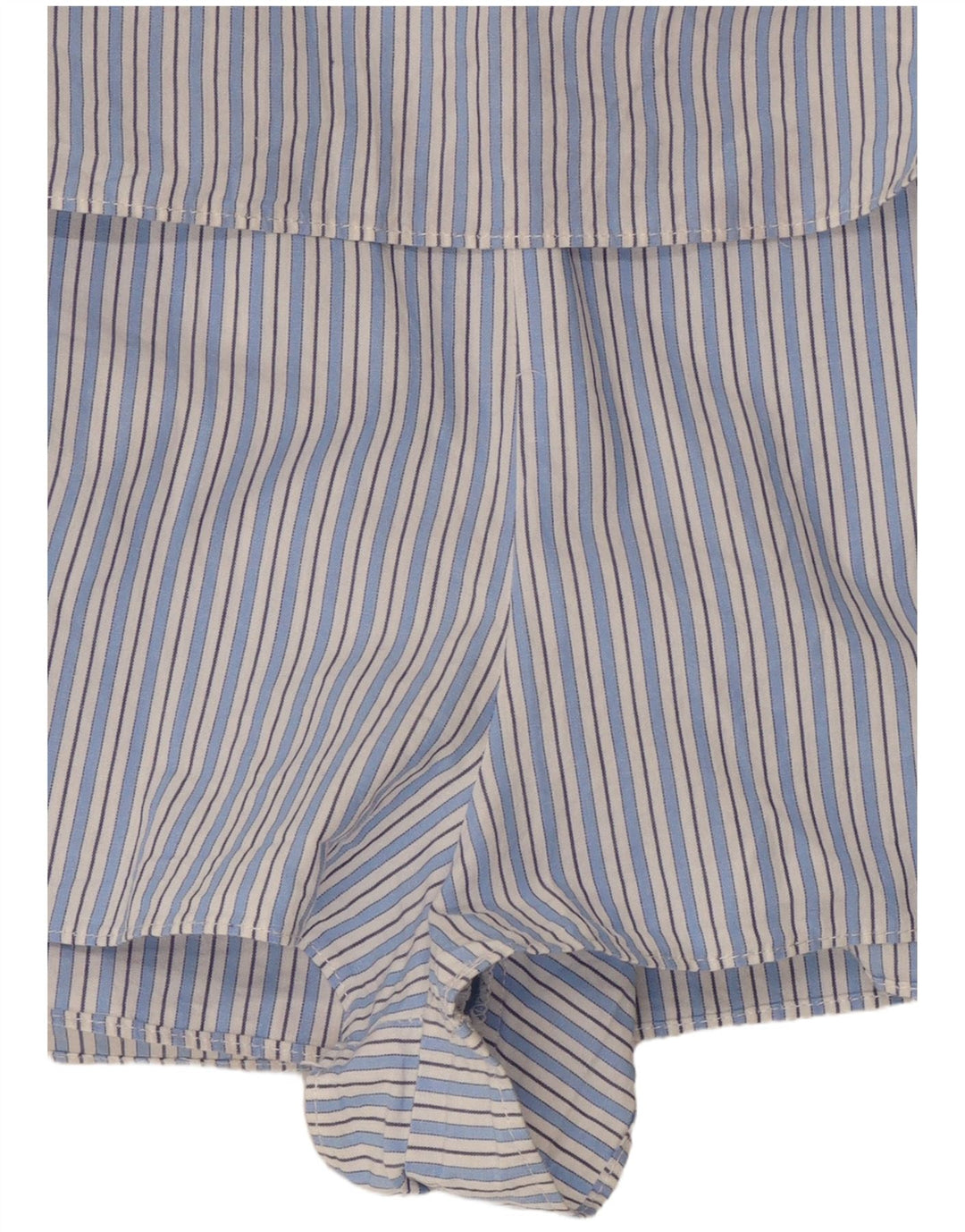 ZARA Dame 3/4 ærmet Playsuit UK 10 Lille blå stribet