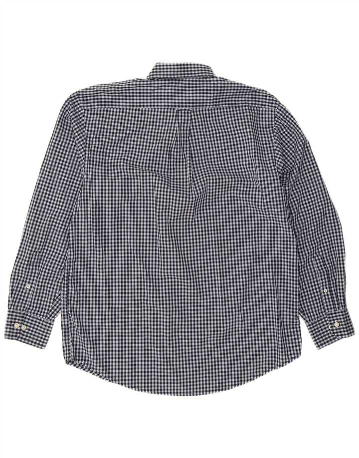 Izod Herre Ternet skjorte Stor marineblå Gingham Bomuld