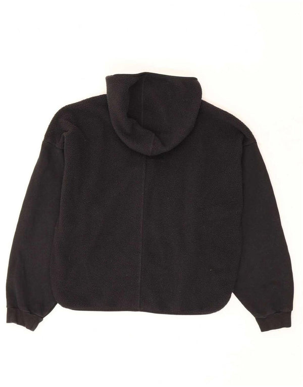 Adidas dame fleecetrøje med hætte i overstørrelse UK 8/10 Lille sort