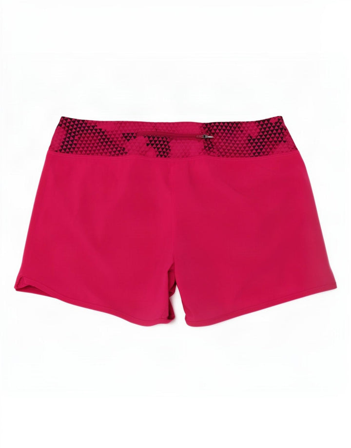 Nike Dame Dri Fit Sports Shorts UK 10 Small Pink Geometric Polyester