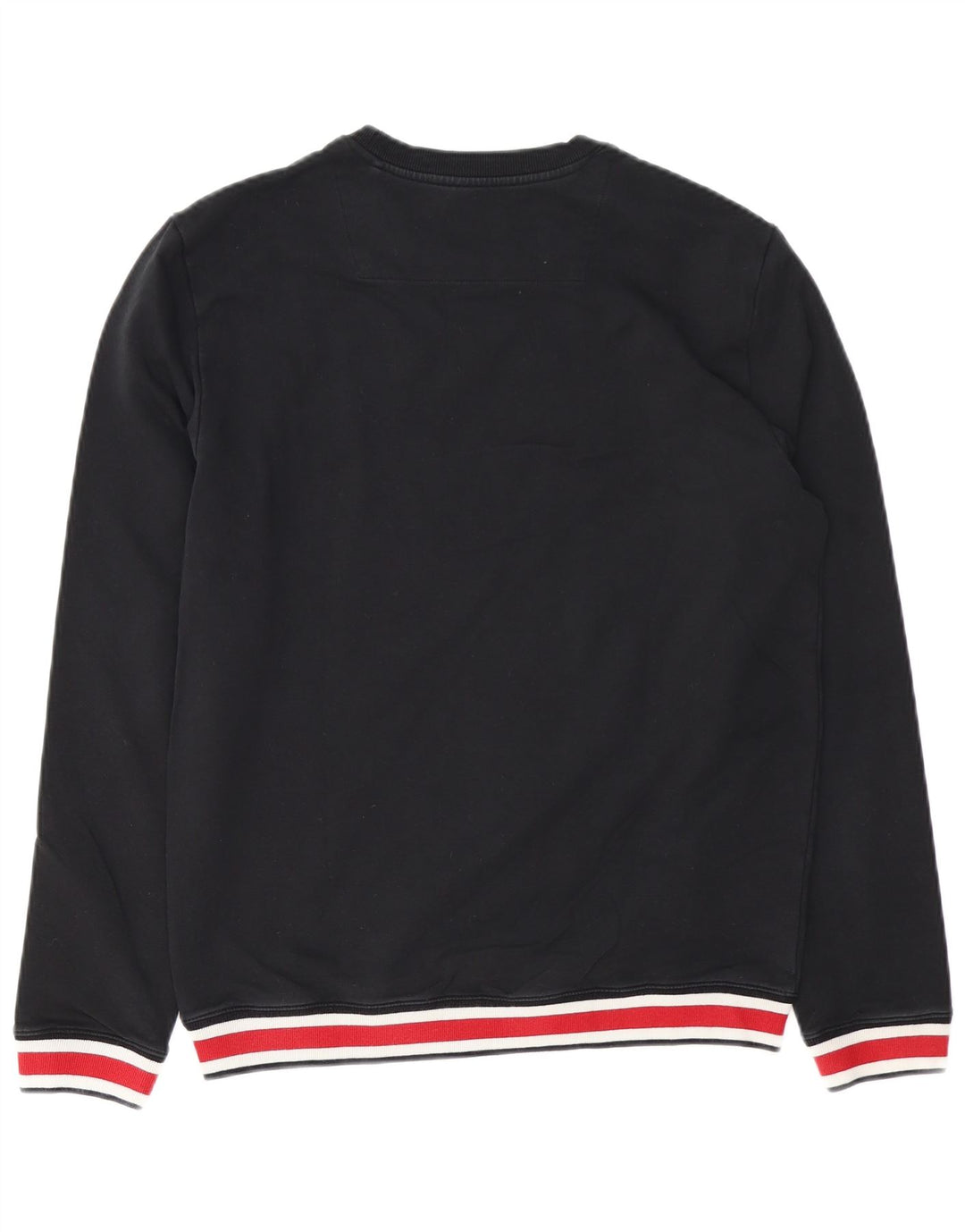 GUESS Herre Slim Fit Sweatshirt Jumper UK 40 Medium Sort Colourblock