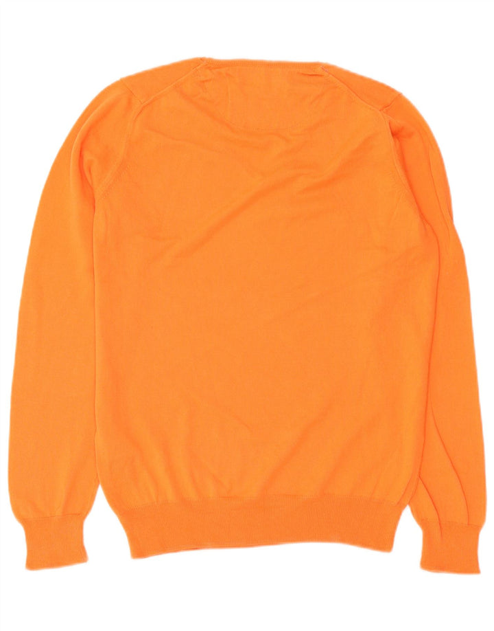 Zara Herre V-hals sweater Medium Orange Bomuld