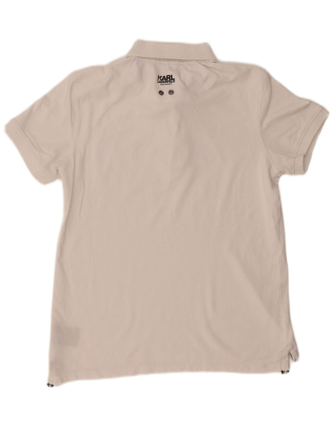 Karl Lagerfeld herre poloshirt Medium hvid bomuld
