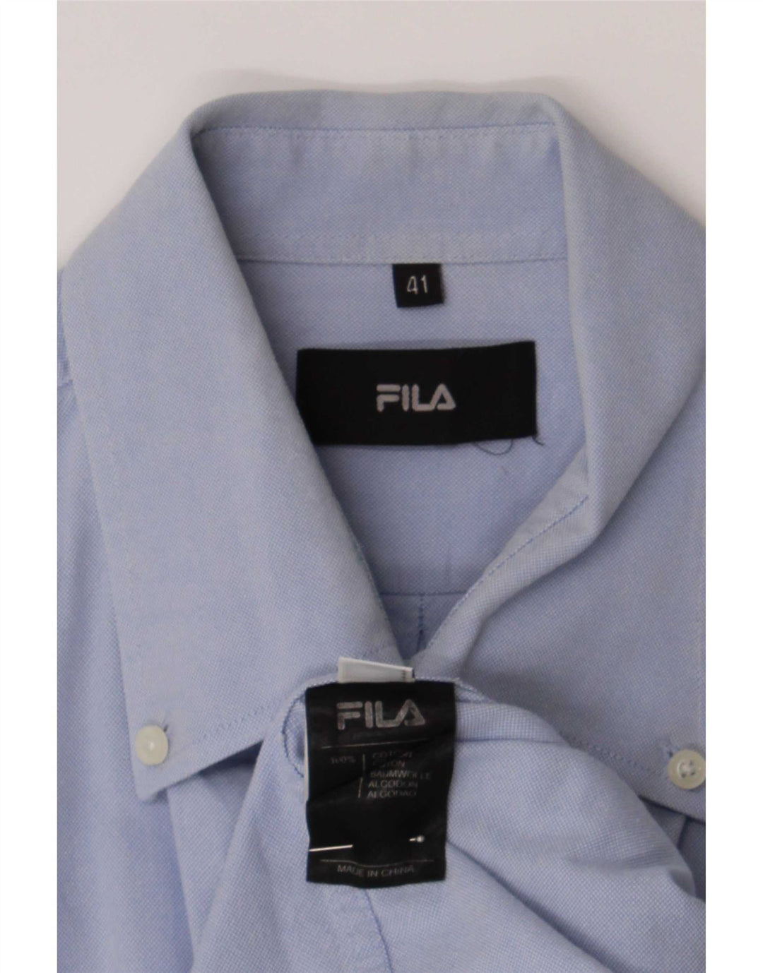Fila Herreskjorte str. 41 Large Blue Cotton