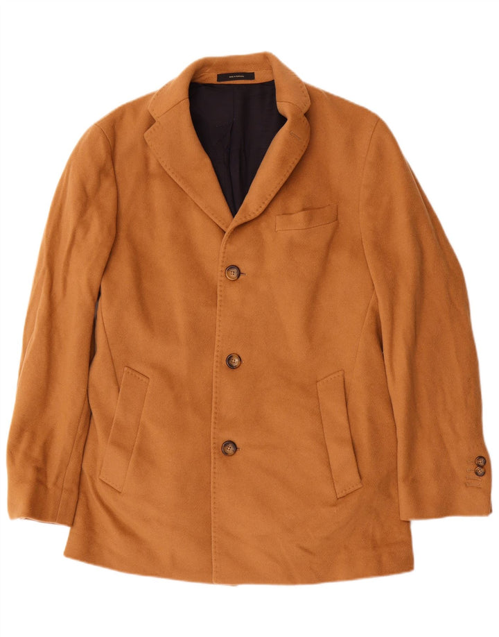 Massimo Dutti Herre 3-knaps overfrakke EU 48 Medium Beige Uld