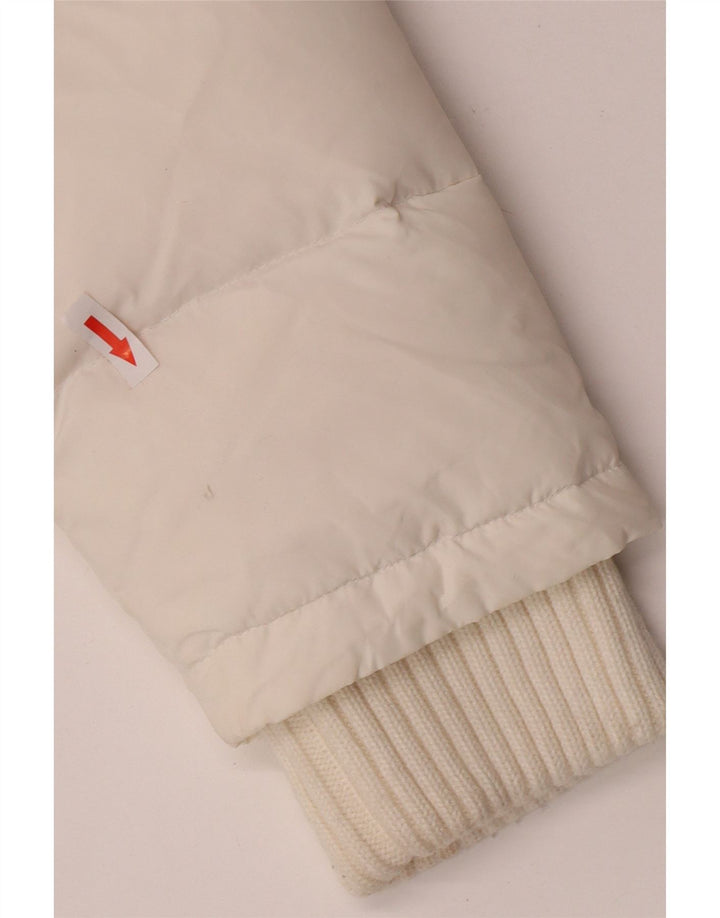 Phard Polstret hættejakke til kvinder UK 14 Medium White Nylon