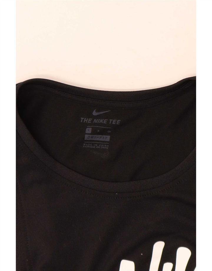 Nike Dame Grafisk Vest Top UK 10 Lille Sort