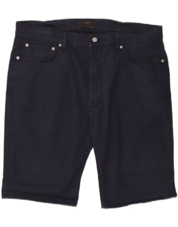 Marks & Spencer Herre Casual Shorts W38 XL Marineblå Bomuld