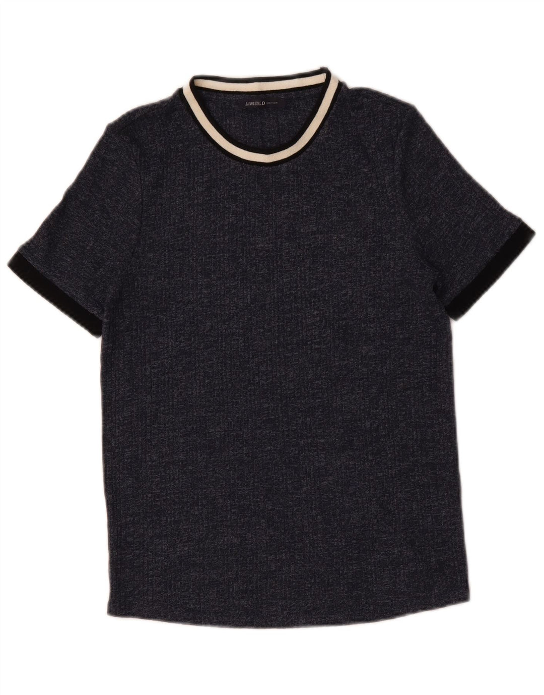 Marks & Spencer T-shirt top til kvinder UK 14 Medium Navy Blue Flecked