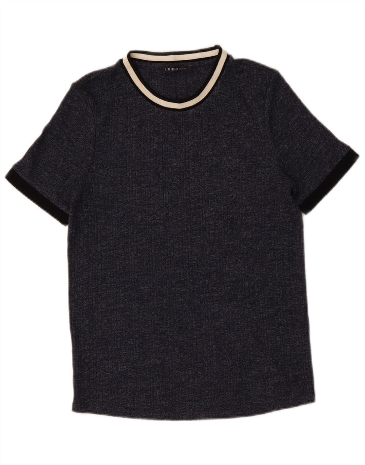 Marks & Spencer T-shirt top til kvinder UK 14 Medium Navy Blue Flecked