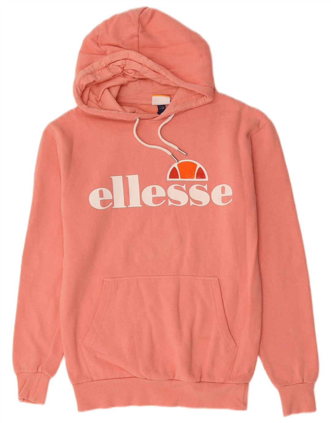 ELLESSE Grafisk hættetrøje til kvinder UK 6 XS Pink Bomuld