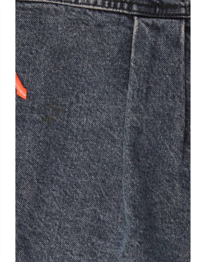 Zara Womens Crop Oversized denimjakke UK 14 Mellem marineblå bomuld