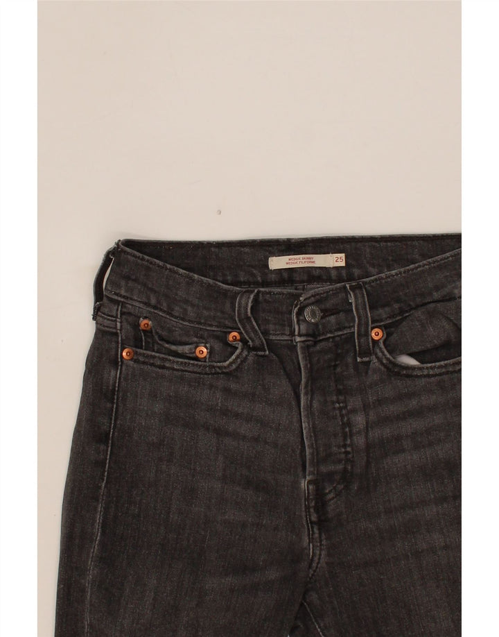 LEVI'S Womens Wedge Skinny Jeans W25 L26 Grey Vintage Levi's and Second-Hand Levi's from Messina Hembry 