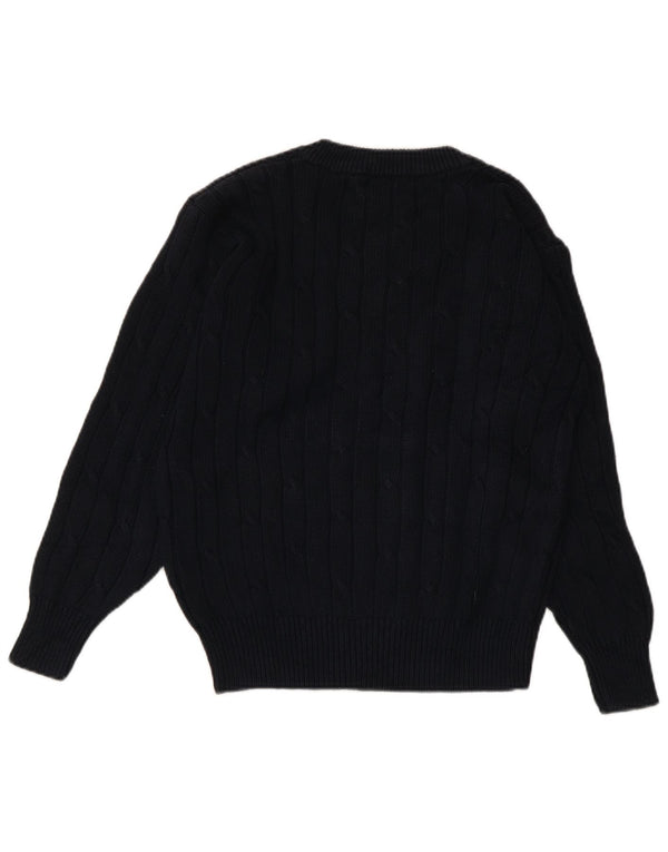 CONTE OF FLORENCE Dame V-hals sweater UK 10 Small Navy Blue