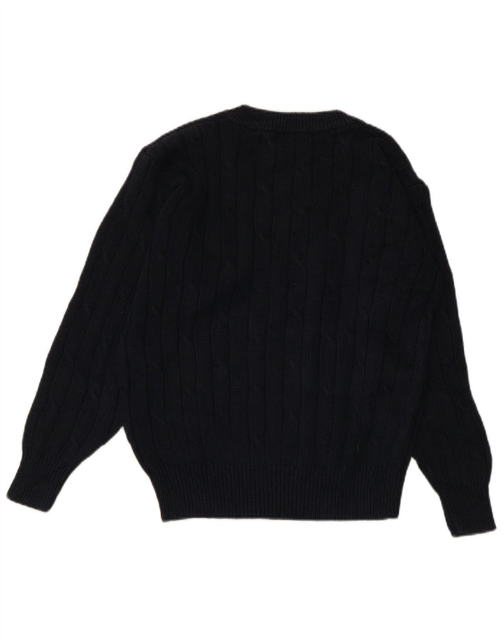 CONTE OF FLORENCE Dame V-hals sweater UK 10 Small Navy Blue