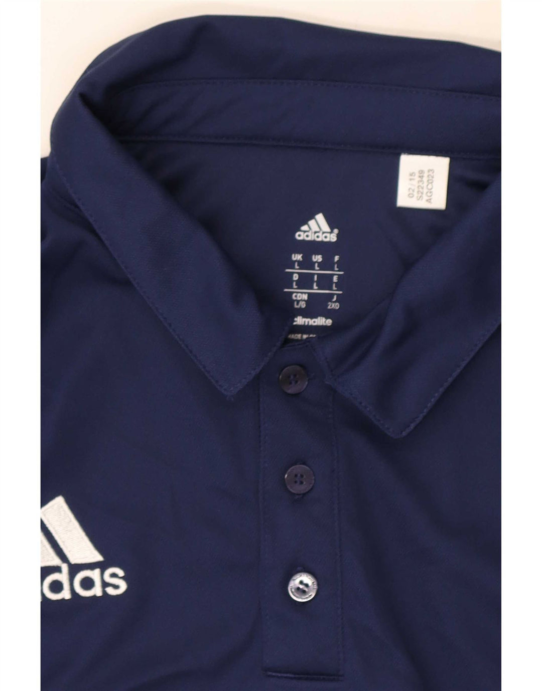 Adidas Herre Climalite Polo Shirt Large Navy Blue Polyester