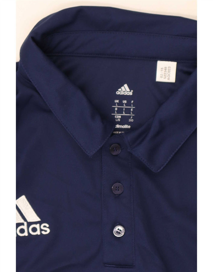 Adidas Herre Climalite Polo Shirt Large Navy Blue Polyester