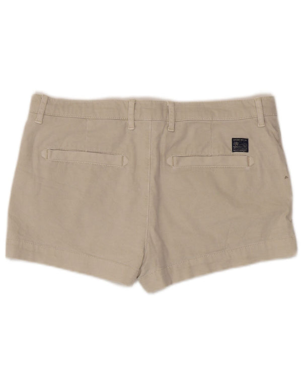 Superdry Chino Shorts til kvinder UK 12 Medium W34 Beige Bomuld
