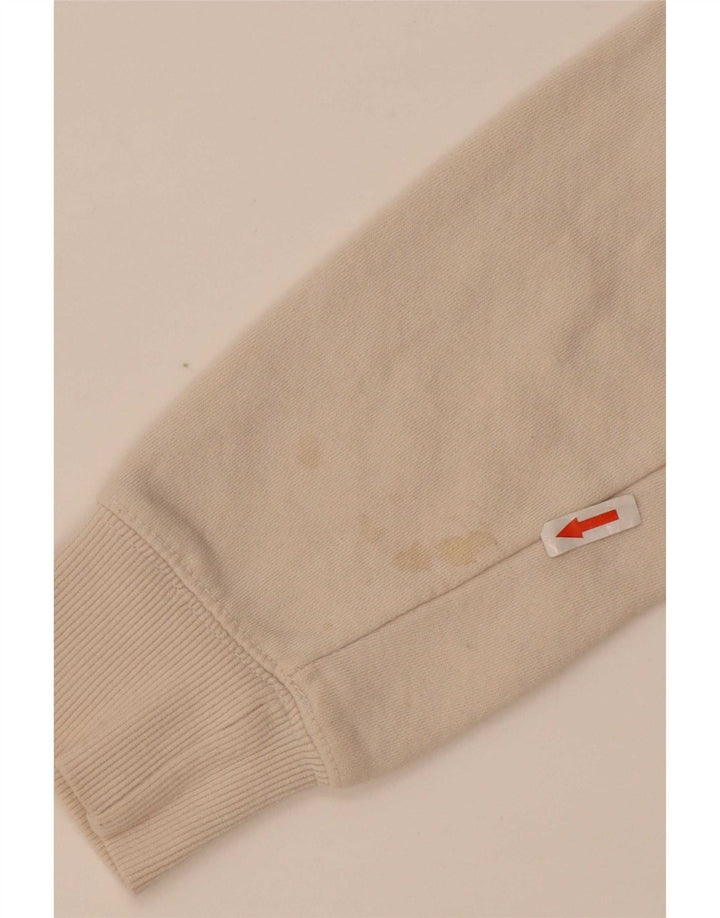 Zara Dame Oversized Sweatshirt Jumper UK 10 Small Beige Bomuld