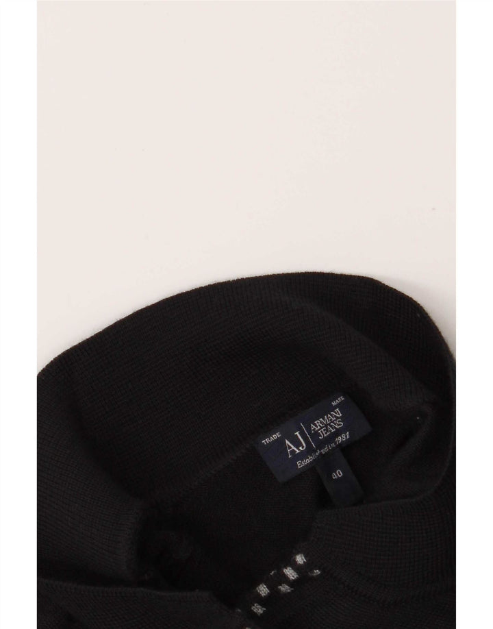 Armani Jeans Dame Crop Cardigan Sweater IT 40 Lille Sort
