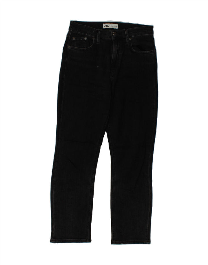 ZARA Womens Straight Jeans EU 38 Small W28 L26 Black Cotton Vintage Zara and Second-Hand Zara from Messina Hembry 