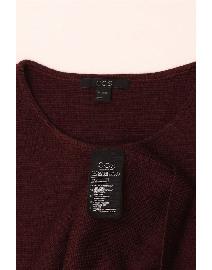 Cos Dame Vest Tank Top UK 10 Small Burgundy Wool