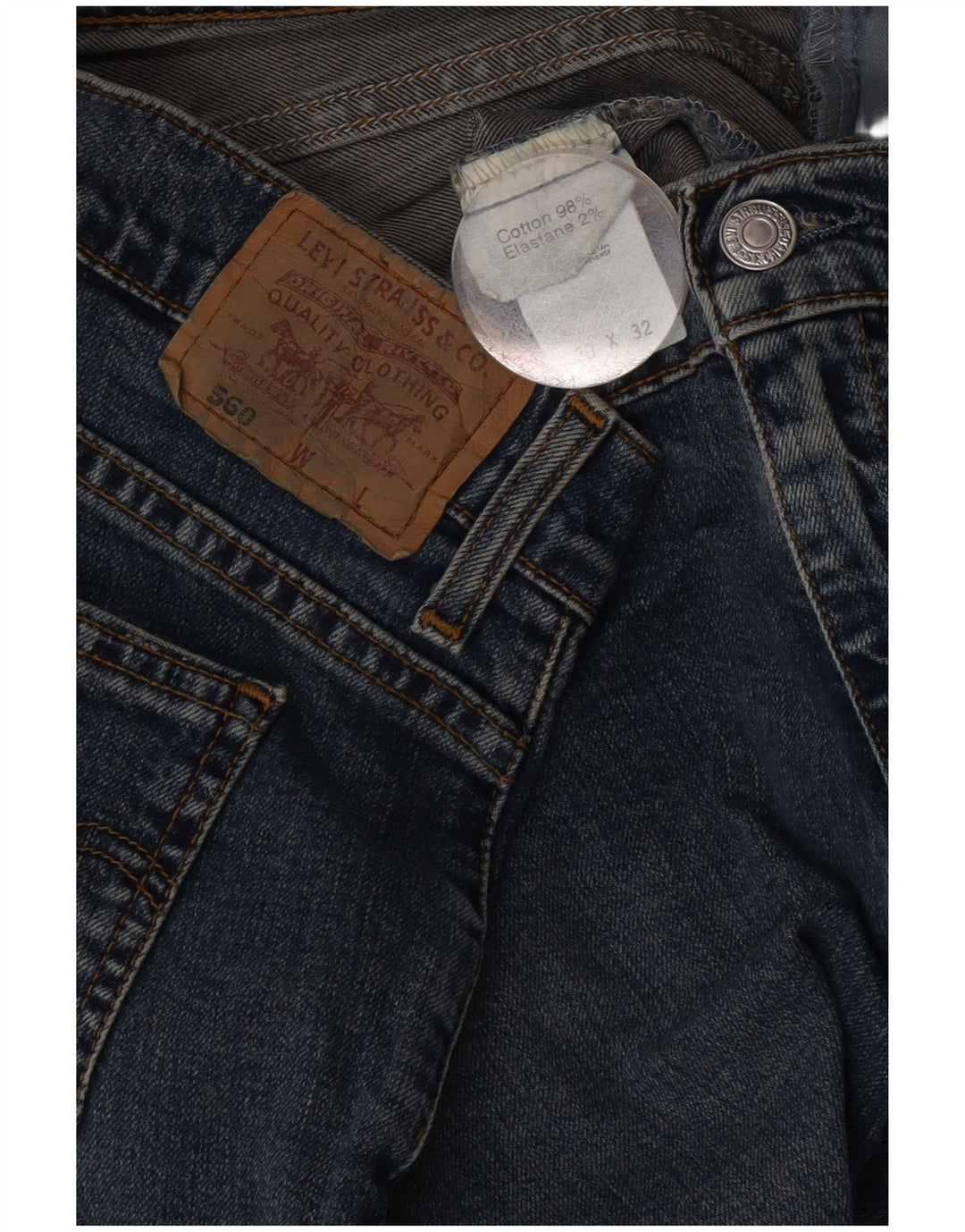 Levi's Dame 560 Straight Jeans W30 L29 Blå Bomuld