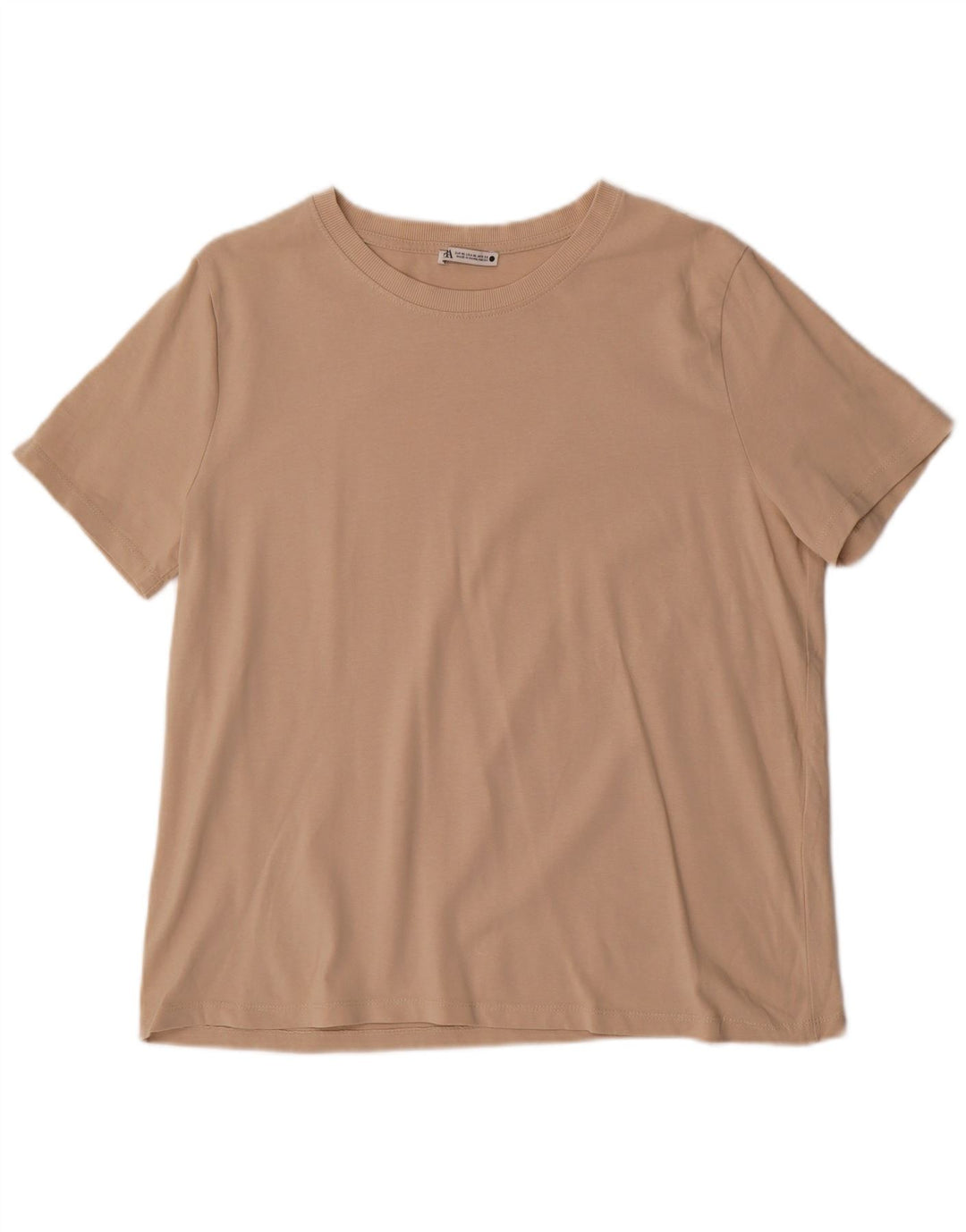 Zara Dame T-Shirt Top UK 18 XL Beige
