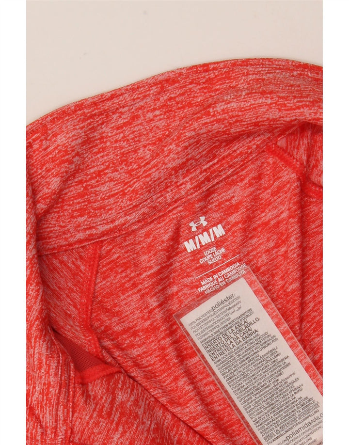 Under Armour Dame Pullover Træningsdragt Top UK 12 Medium Rød Flecked