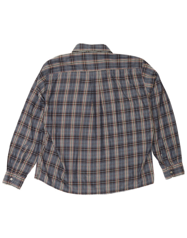 Goose & Gander Herre Flannel Shirt IT 48 Medium Navy Blue Check