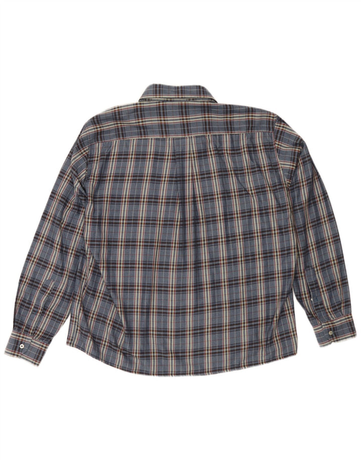 Goose & Gander Herre Flannel Shirt IT 48 Medium Navy Blue Check