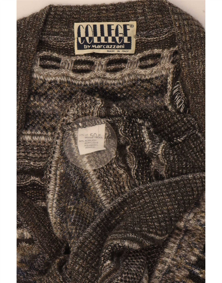 Marcazzani Herre Cardigan Sweater IT 50 Medium Grå Retro