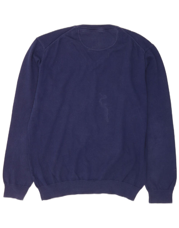 Gant Herre V-hals sweater Stor marineblå polyamid