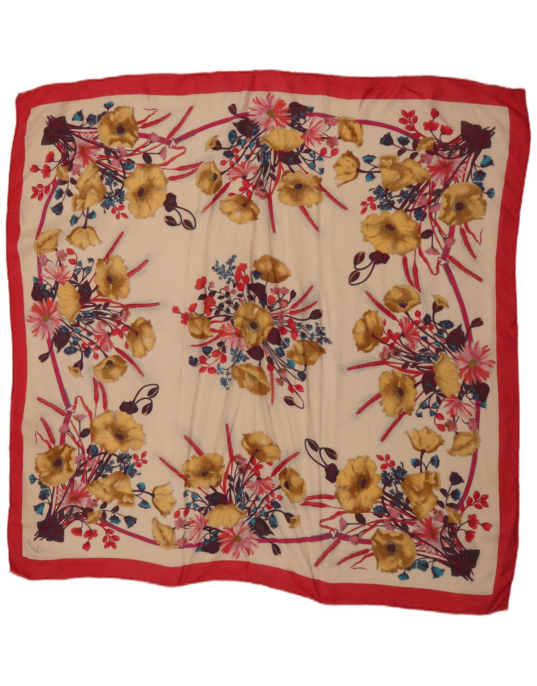 Gucci Kvinders Grafisk Firkantet tørklæde One Size Flerfarvet Blomsterdesigner