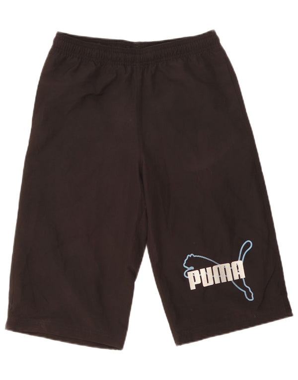 Puma drenge grafiske bermuda sportsshorts 13-14 år sort polyester