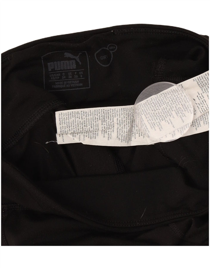 Puma Womens Leggings UK 8 Small Black Polyester