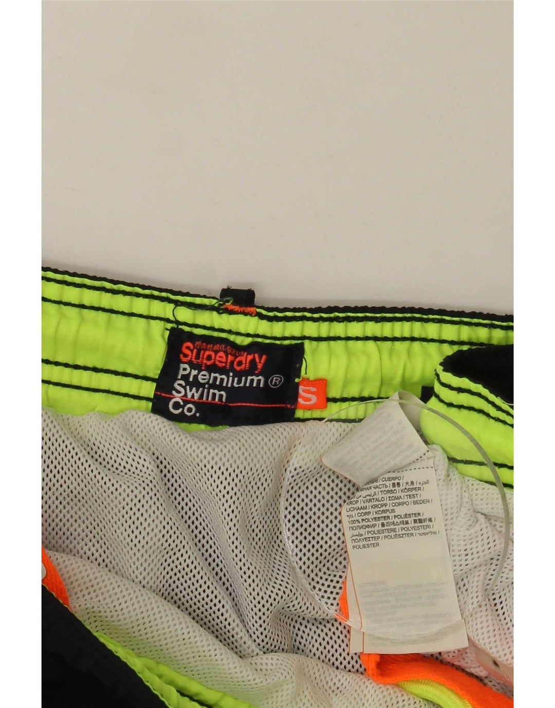 Superdry Badeshorts til mænd Små sorte polyester
