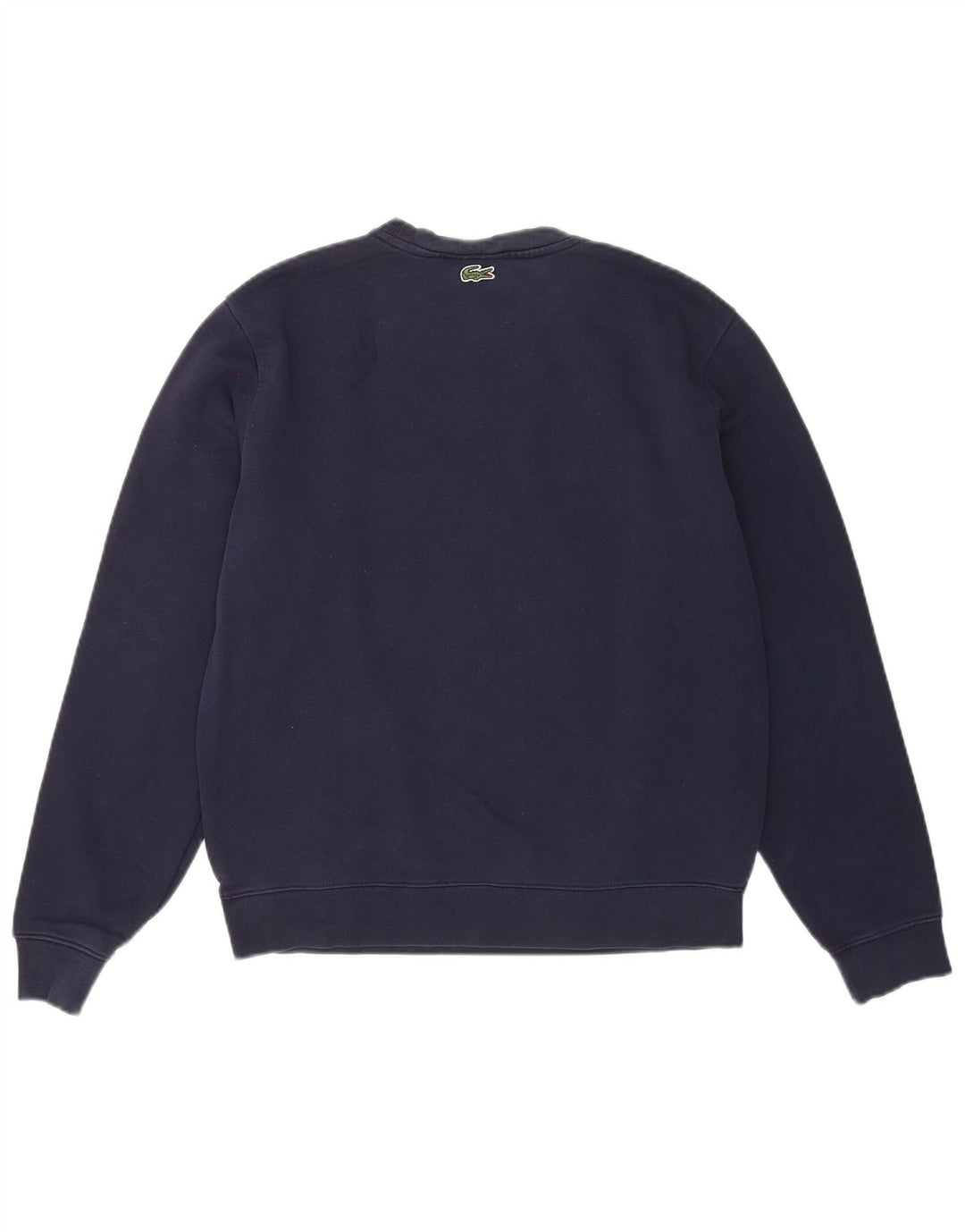 Lacoste Herre grafisk sweatshirt jumper størrelse 4 Medium marineblå bomuld
