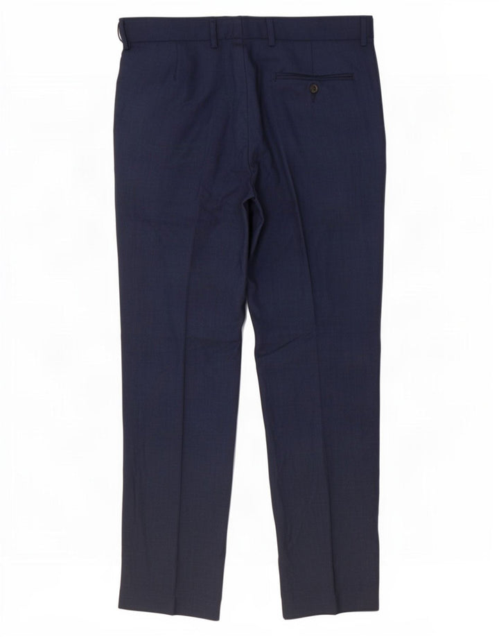 Marks & Spencer Herre Regular Fit Suit Bukser W34 L31 Marineblå polyester