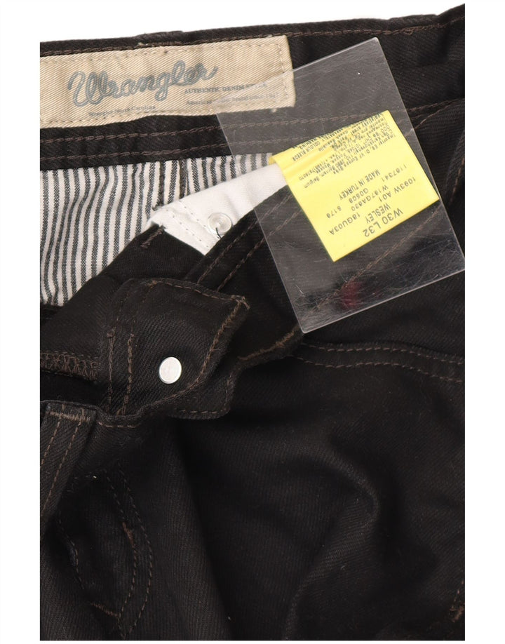 WRANGLER Herre Wesley Straight Jeans W30 L32 Sort Bomuld
