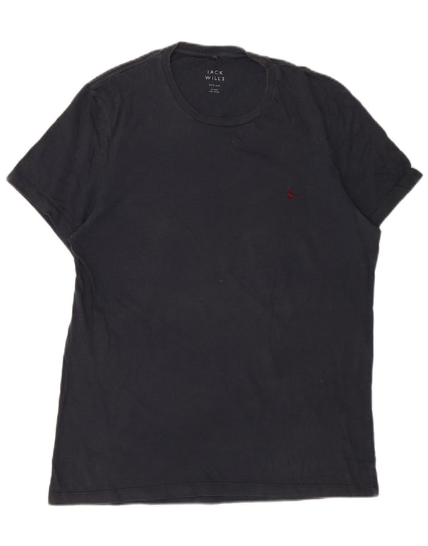 Jack Wills Herre T-shirt Top Medium Marineblå Bomuld