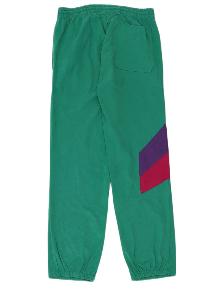 Vintage fuld træningsdragt til kvinder UK 14 Medium Green Colourblock Polyester