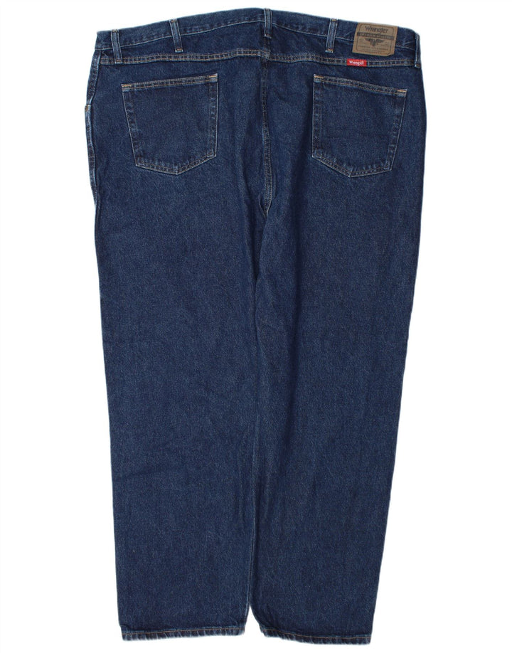 Wrangler Herre Regular Fit Straight Jeans W48 L30 Blå Bomuld