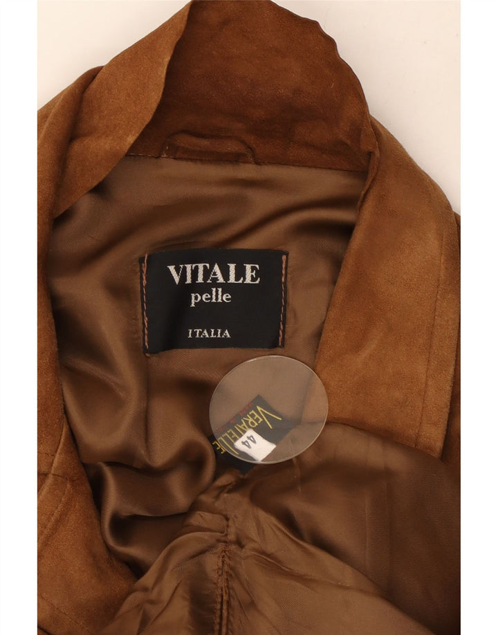 Vintage dame ruskindsjakke IT 44 medium brunt læder