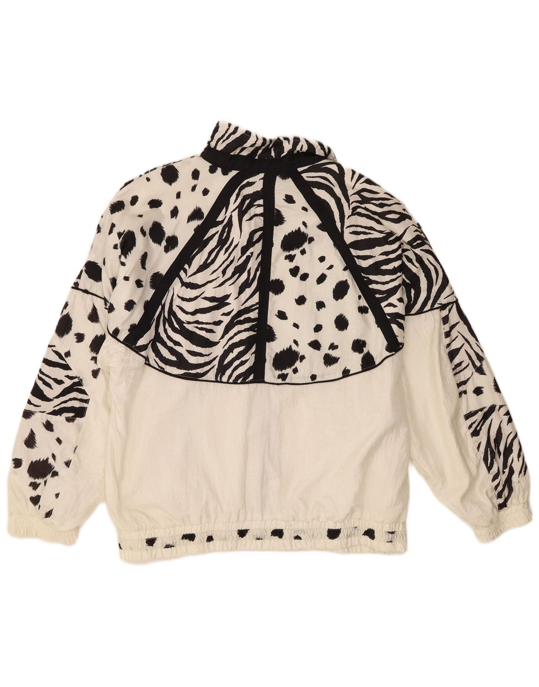 EVR Womens Oversized træningsdragt Topjakke UK 16 Stort hvidt dyreprint
