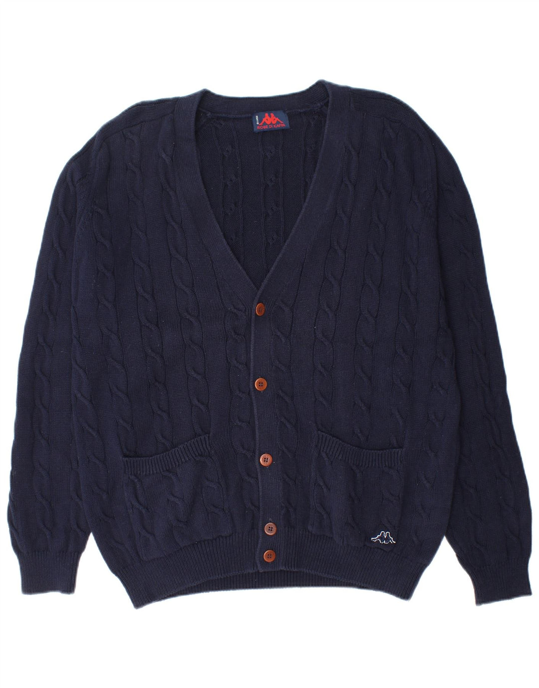Kappa herre cardigan sweater Stor marineblå bomuld