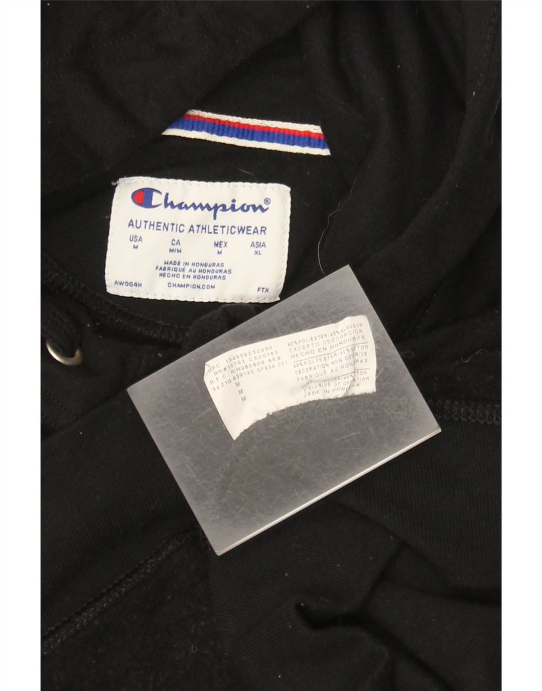 Champion Graphic Hoodie Jumper UK 14 Medium Sort Polyester